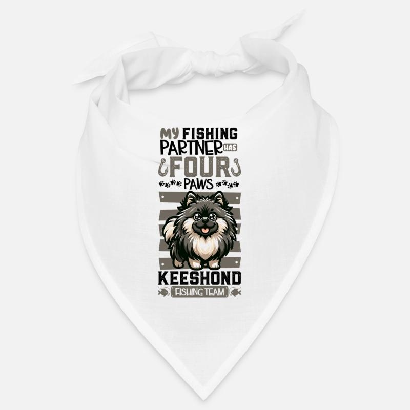 Pêche et Wolfspitz Bandana