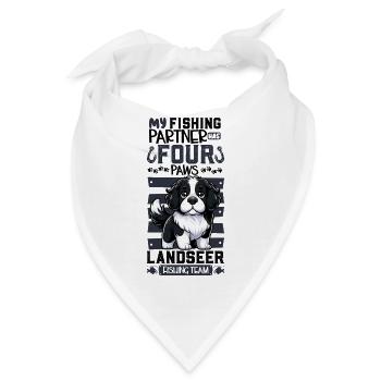 Angeln und Landseer - Bandana - Weiß - Vorne