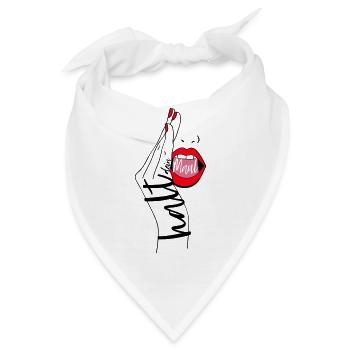 halt dein maul - Bandana - Weiß - Vorne