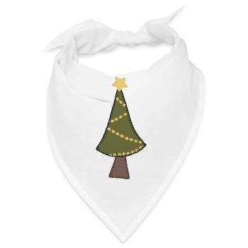 Weihnachtsbaum - Bandana - Weiß - Vorne