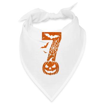 Fun 67 Zahl 6-7 6 7 Passende Halloween Sechs Siebe - Bandana - Weiß - Vorne
