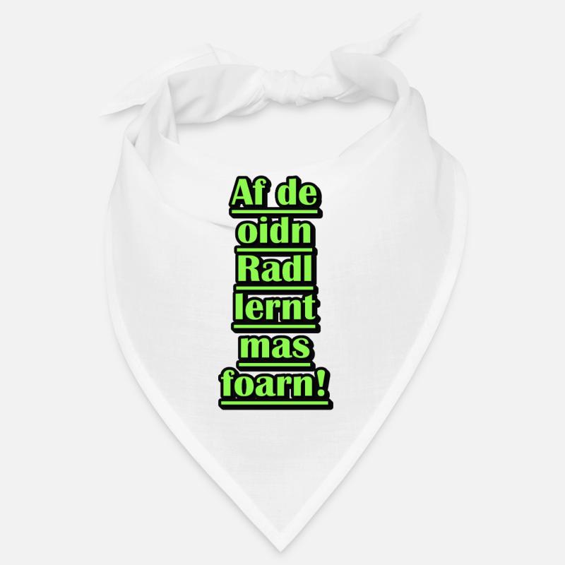 Neon Green Bicycle Learning Quote Bandana