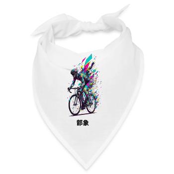 Lebendige Fahrrad-Burst-Kunst - Bandana - Weiß - Vorne