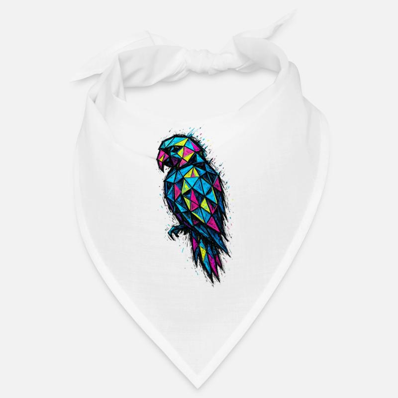 Low Poly Parrot: Bunte Geometrie Bandana