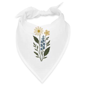 Daisy Lavendel Blumencollage - Bandana - Weiß - Vorne
