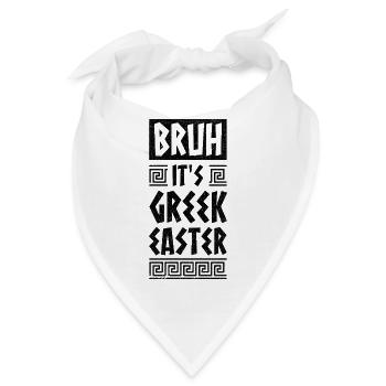 Griechisches Ostern Bruder Es IST Griechisches Ostern Frohe Ostern - Bandana - Weiß - Vorne