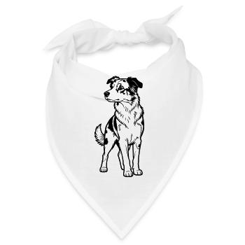 Australischer Schäferhund - Bandana - Weiß - Vorne