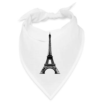 Eiffelturm - Bandana - Weiß - Vorne
