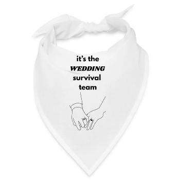 Zweisamkeit Linienkunst - Bandana - Weiß - Vorne