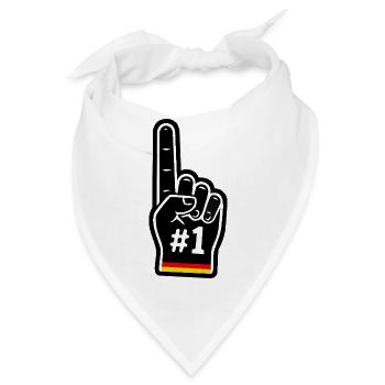 Nummer Eins Deutschland Fan - Bandana - Weiß - Vorne