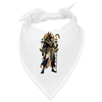 Anubis im Goldenen Gewand - Bandana - Weiß - Vorne