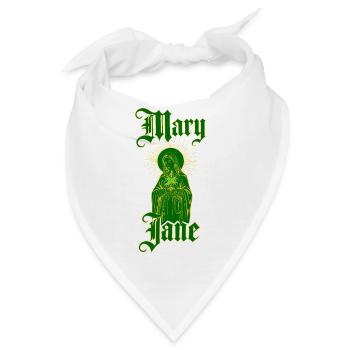 Vintage Mary Jane — 4:20 Gothic Cannabis Ritual - Bandana - Weiß - Vorne