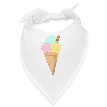 Ice Cream - Bandana - Weiß - Vorne