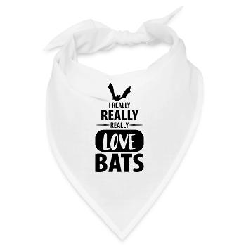 Fledermaus Fledermäuse - Bandana - Weiß - Vorne
