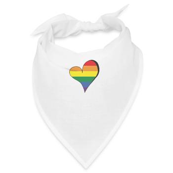 One LOVE Pride Heart - Bandana - Weiß - Vorne