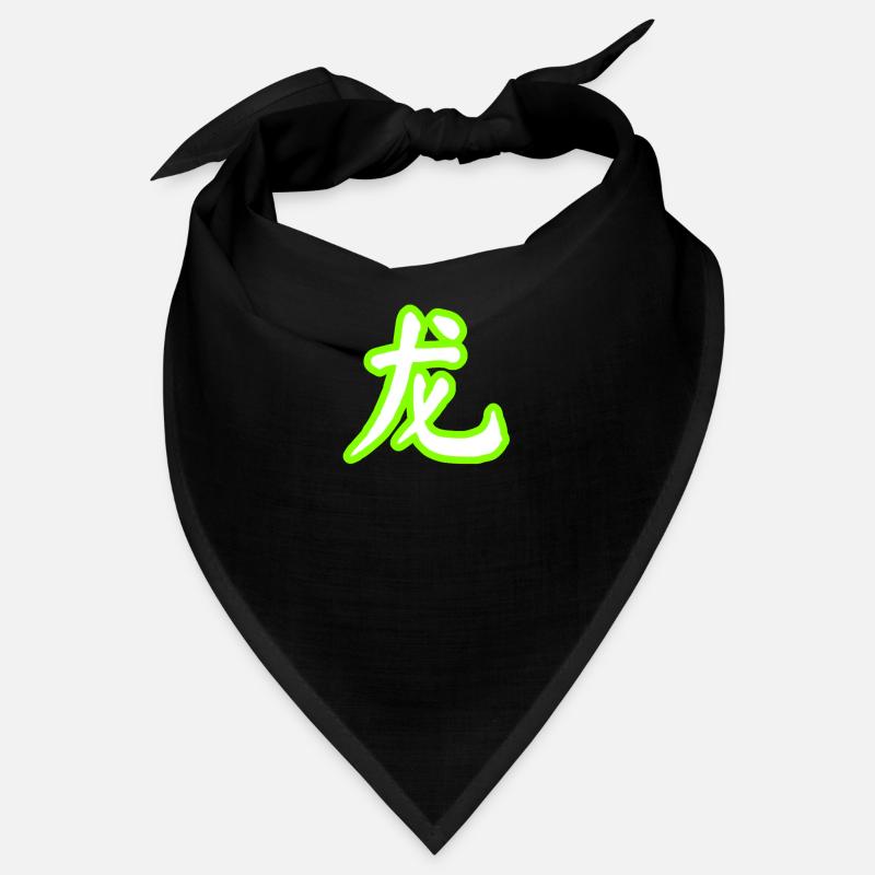 Weißer Drache HELLGRÜN Bandana