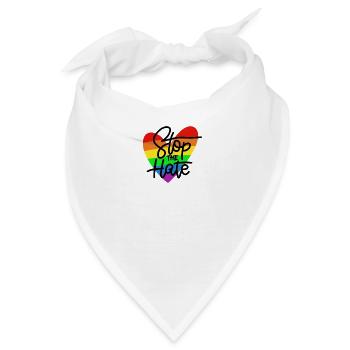 STOP the hate - Bandana - Weiß - Vorne