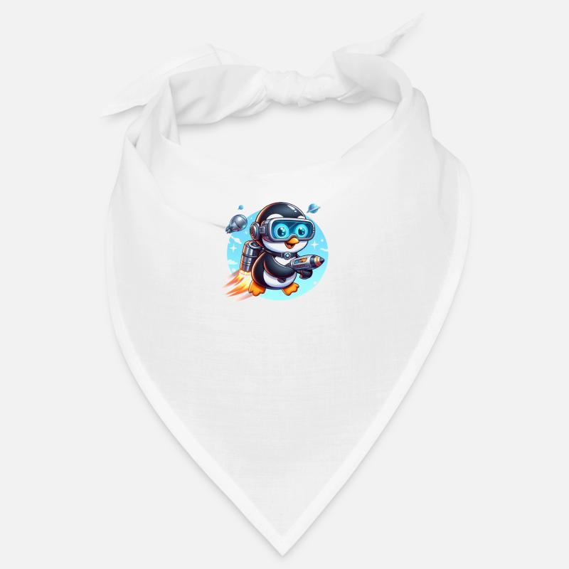 Futuristischer Pinguin 4 - Bandana - Weiß