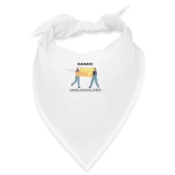 Umzug - Helfer - Danke - Bandana - Weiß - Vorne