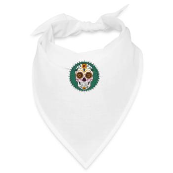 Tag des toten Schädels - Bandana - Weiß - Vorne