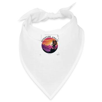 Adventure awaits - Bandana - Weiß - Vorne