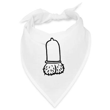 Penis - Bandana - Weiß - Vorne