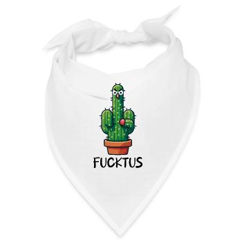 FUCKTUS KAKTUS KAKTEEN MITTELFINGER STACHEL WÜSTE - Bandana - Weiß - Vorne