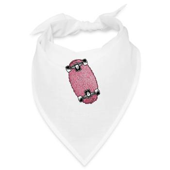 skater skateboard sk8 kickflip skateboarder - Bandana - Weiß - Vorne