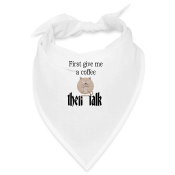 Angry cat - Bandana - Weiß - Vorne