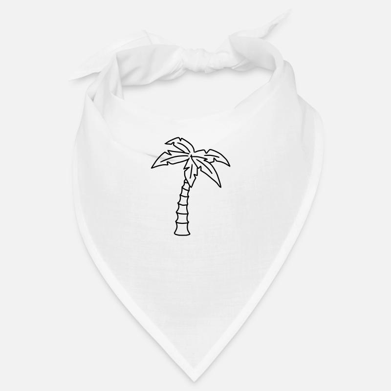 Palm tree sketch - Bandana - white