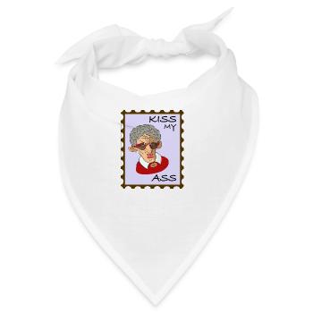 Cool old Lady - Kiss my Ass! - Bandana - Weiß - Vorne