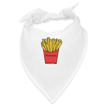 Pommes - Bandana - Weiß - Vorne
