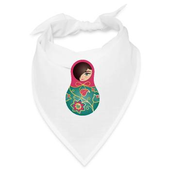 Matroschka Helena (rosa/grün) - Bandana - Weiß - Vorne