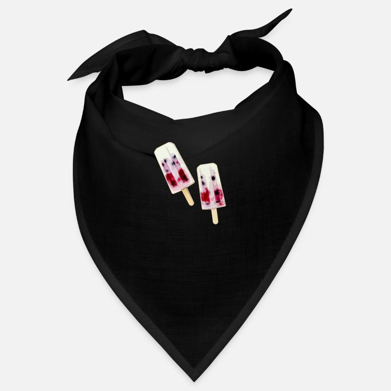 glace glacée sur le style, glace à l’eau, crème glacée colorée, été Bandana