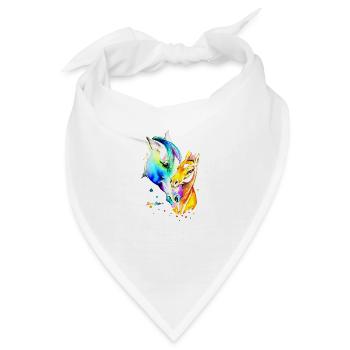 Stute und ihr Fohlen - Bandana - Weiß - Vorne
