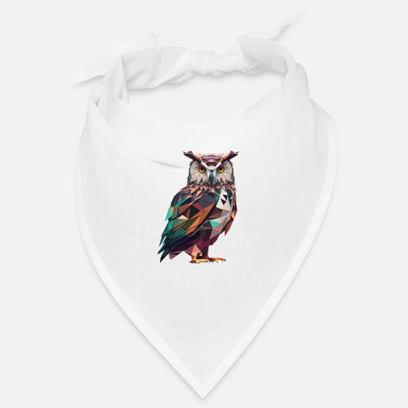 Prächtige Polygon-Eule – Vogelkunst Bandana