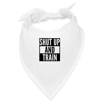 shut up and train - Bandana - Weiß - Vorne