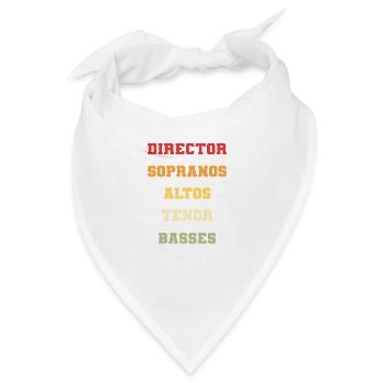 Direktor Sopranos Altos Maestro Geschenk - Bandana - Weiß - Vorne