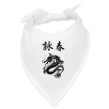 Wing Chun Ip Man Kung-Fu Drache Selbstverteidigung - Bandana - Weiß - Vorne