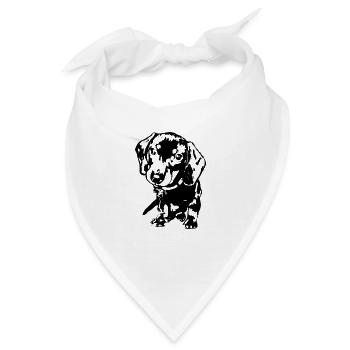 Dachshund - Bandana - Weiß - Vorne