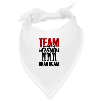 Team Bräutigam Polterhochzeit - Bandana - Weiß - Vorne