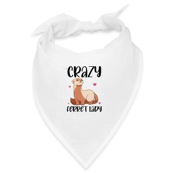 Frettchenliebhaber | Frettchen Haustiere Geschenke - Bandana - Weiß - Vorne
