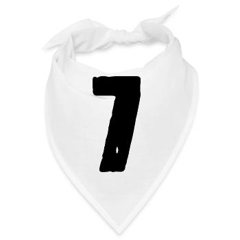 7 Zahl Trikot - Bandana - Weiß - Vorne