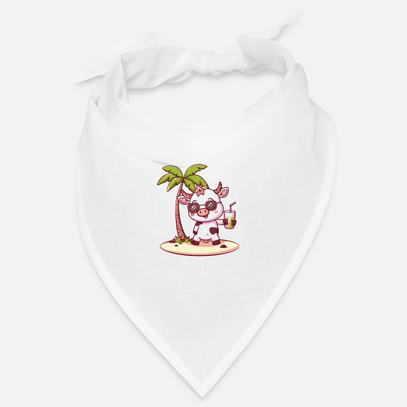 Kuh Sommer Strand Comic Bandana