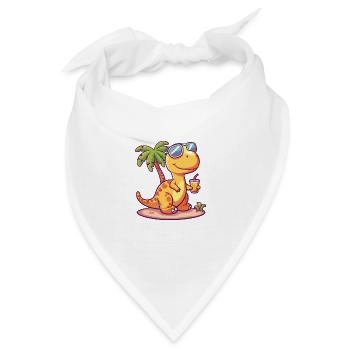 Dinosaurier brontosaurus Sommer - Bandana - Weiß - Vorne