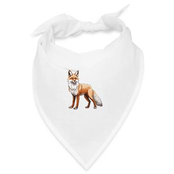 Fuchs Tier - Bandana - Weiß - Vorne
