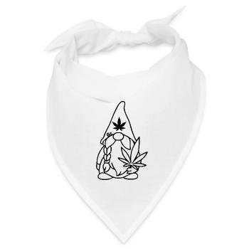 Wikingerzwerg Wikingerwichtel mit Hanfblatt - Bandana - Weiß - Vorne
