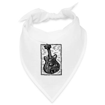 Gitarre Gitarrist - Bandana - Weiß - Vorne