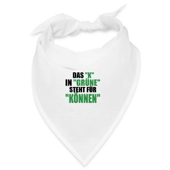 Witze Grüne Grünen Partei Öko Sprüche Klima Co2 - Bandana - Weiß - Vorne