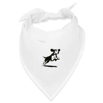 Süßes Beagle Design – Für echte Hundefans - Bandana - Weiß - Vorne